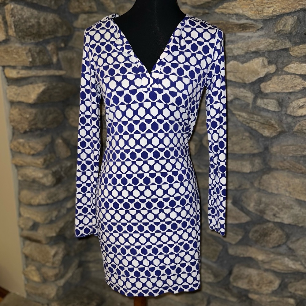 diane von furstenberg geometric dress size 2